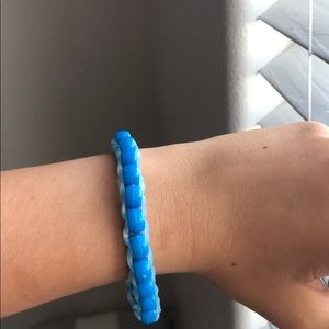 Blue vsco bracelet w/ blue glow in the dark bands